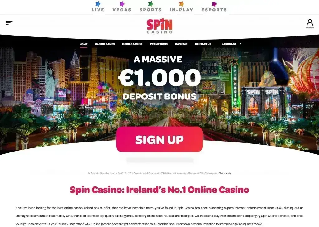 Spin Casino Képernyőkép 2